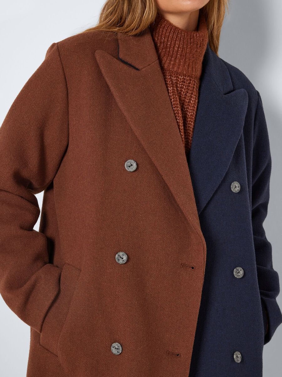 Noisy May NMTALLY LONG JACKET - Winter coat - rosin/khaki 