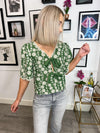 Ciara Embroidery Top - Green