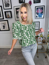 Ciara Embroidery Top - Green