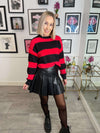 Blair Knit - Black/Red