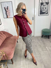 Ruth Tailored Waistcoat - Burgundy