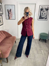 Ruth Tailored Waistcoat - Burgundy