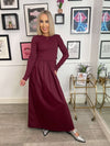 Dulla Long Sleeved Dress - Tawny Port