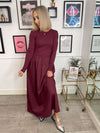 Dulla Long Sleeved Dress - Tawny Port