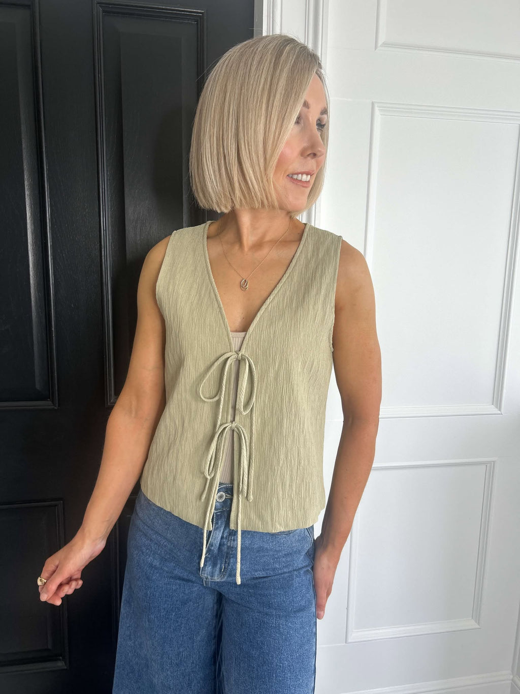 Amelie Waistcoat - Khaki