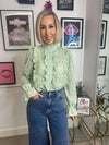 Phoebe Ruffle Blouse - Mint