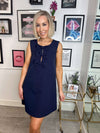 Olivia Bow Dress - Navy