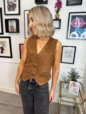 Tegan Waistcoat - Camel