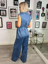 Tasha Wide Leg Jean - Mid Blue