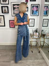 Tasha Wide Leg Jean - Mid Blue