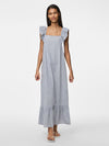 Apia Midi Linen Blend Dress - Blue