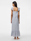 Apia Midi Linen Blend Dress - Blue