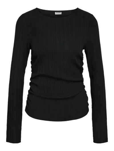 Leona Texture Top - Black