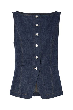 Jabia Boatneck Denim Vest