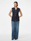 Nua Fitted Denim Waistcoat - Indigo