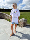 Olive Ice Cocktail Glass Oversized T-Shirt - White