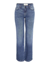 Noisy May Nila Wide Leg Jeans - Medium Blue Denim