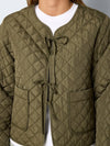 Iris Quilted Bow Jacket - Kalamata