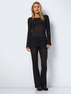 Pasa Flared Lace Trousers - Black