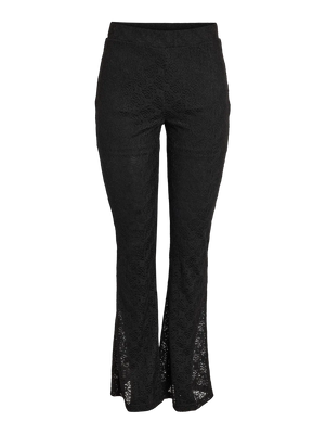 Pasa Flared Lace Trousers - Black