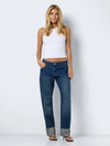 Sanja Normal Waist Fold Up Jeans