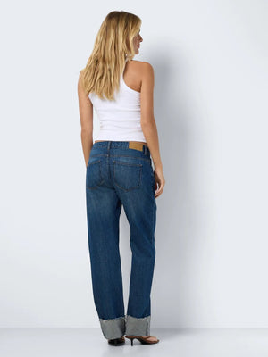 Sanja Normal Waist Fold Up Jeans