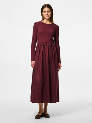 Dulla Long Sleeved Dress - Tawny Port