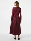 Dulla Long Sleeved Dress - Tawny Port