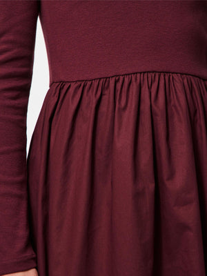 Dulla Long Sleeved Dress - Tawny Port