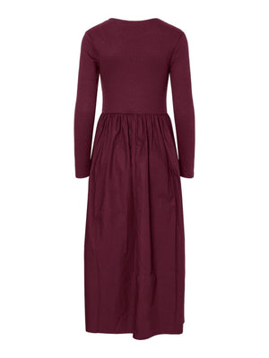 Dulla Long Sleeved Dress - Tawny Port