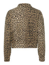 Salume Bomber Denim Jacket - Leopard